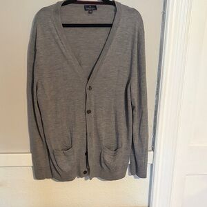 Brooks Brothers Gray Cardigan Sweater